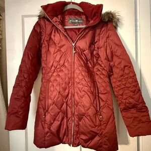 Eddie Bauer Women's Down Parka in Deep Red